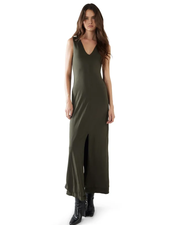 Outlet LES TIEN Ali Double V- Tank Dress Forest