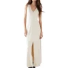 Clearance LES TIEN Ali Double V- Tank Dress Ivory
