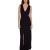Outlet LES TIEN Ali Double V- Tank Dress Jet Black