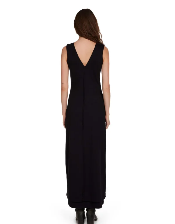 Outlet LES TIEN Ali Double V- Tank Dress Jet Black