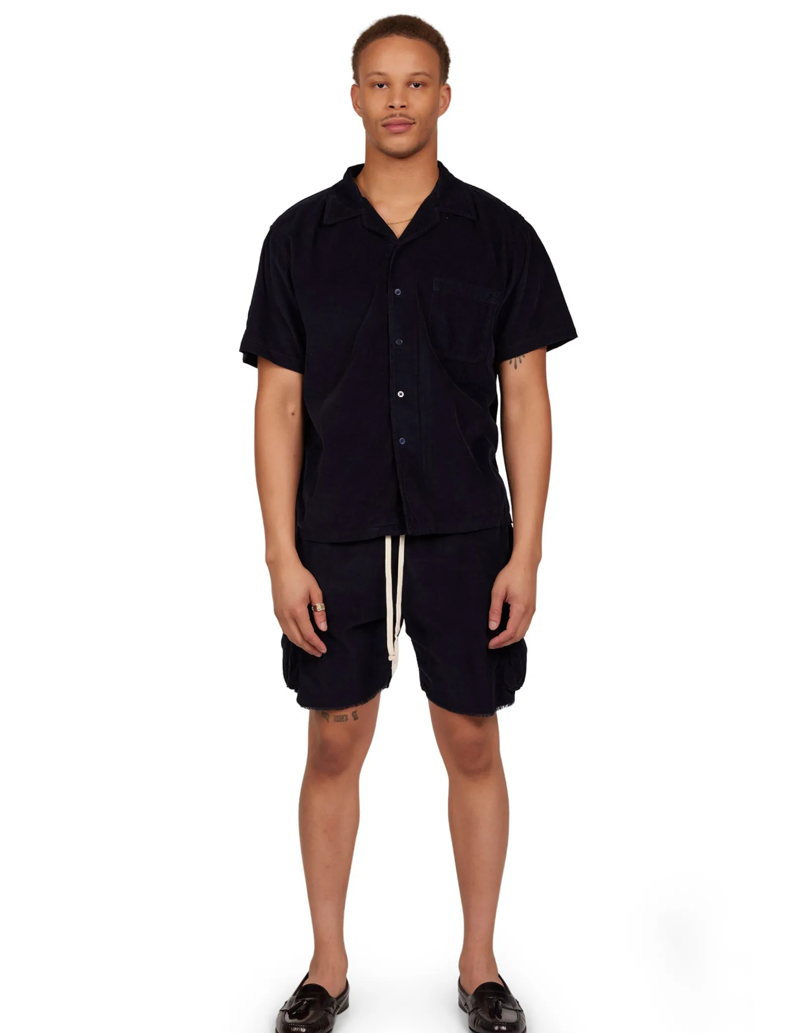 baby_corduroy_cargo_yacht_3.webp Fashion LES TIEN Baby Corduroy Cargo Yacht Short Navy