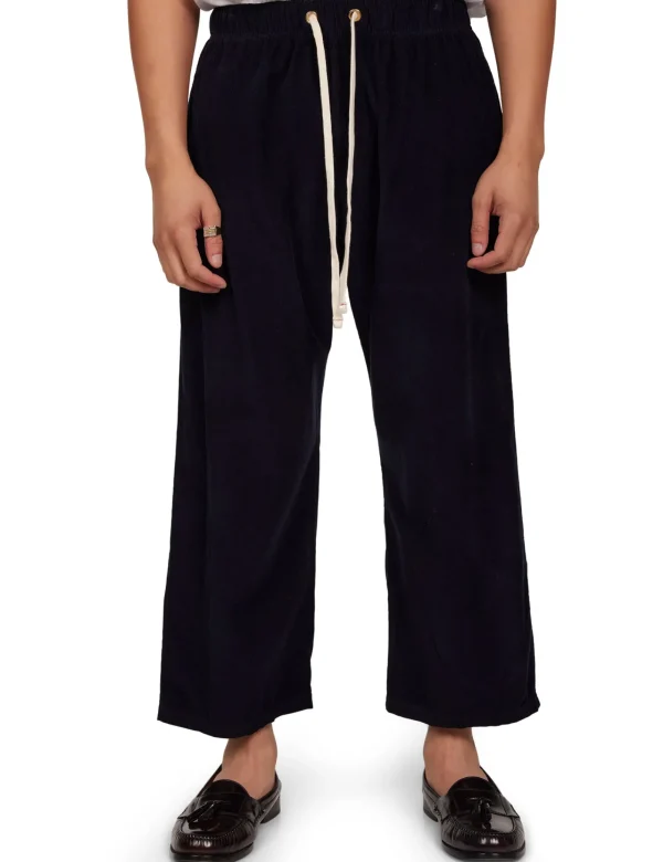 Hot LES TIEN Baby Corduroy Cropped Relaxed Pant Navy