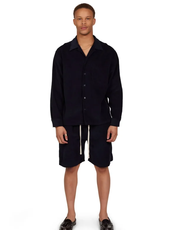 Discount LES TIEN Baby Corduroy Rider Short Navy