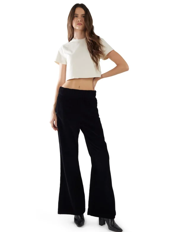 New LES TIEN Bella Bell Bottom Jet Black