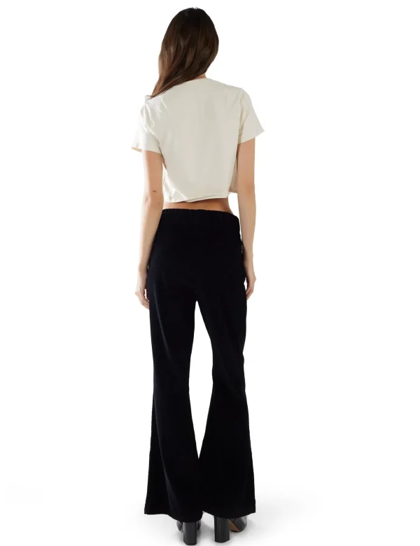 New LES TIEN Bella Bell Bottom Jet Black