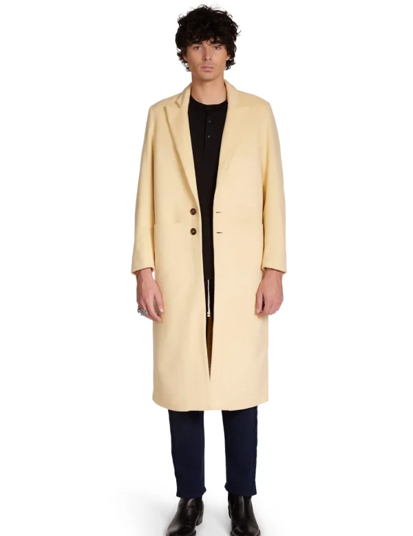 Online LES TIEN Black Label Car Coat Canary