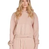Online LES TIEN Cara Crop Hoodie Mauve