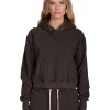 Best LES TIEN Cara Crop Hoodie Vintage Black