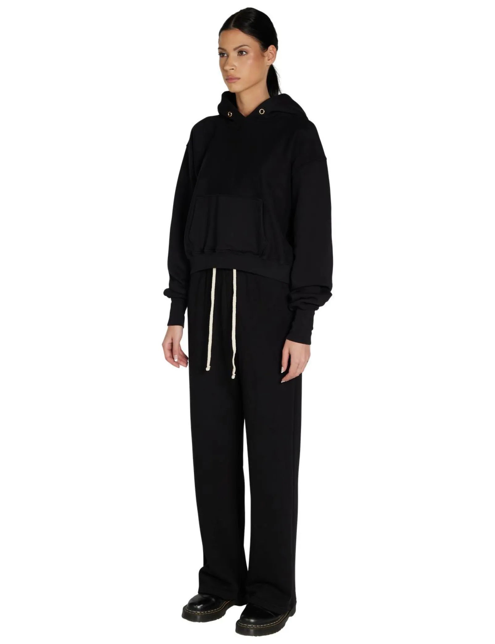 cara_crop_hoodie_1-4.webp Online LES TIEN Cara Crop Hoodie Jet Black