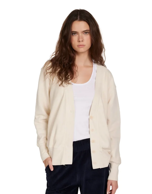 Outlet LES TIEN Carly Boyfriend Cardigan Ivory