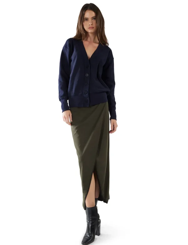 Outlet LES TIEN Carly Boyfriend Cardigan Navy