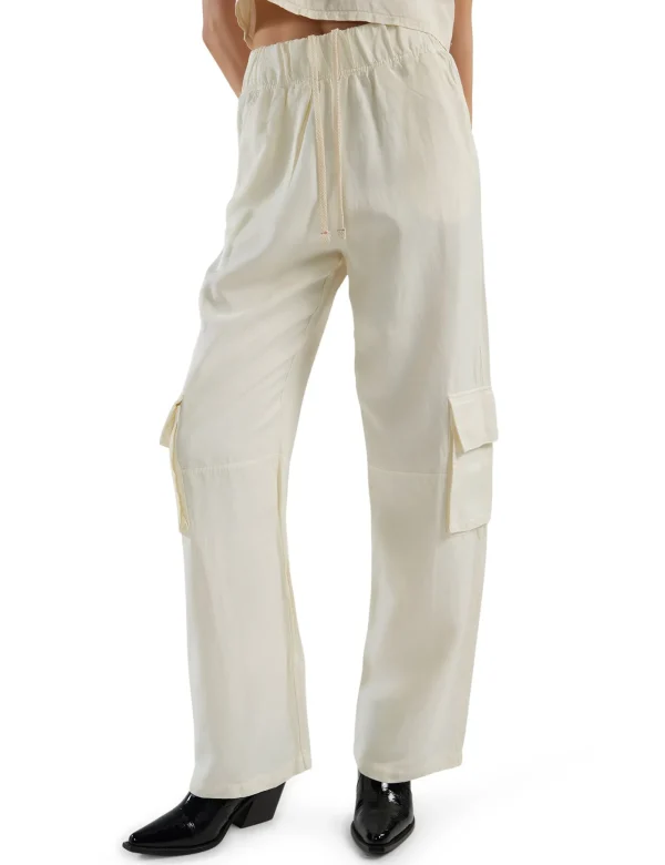 Fashion LES TIEN Chandra Cargo Pant Ivory