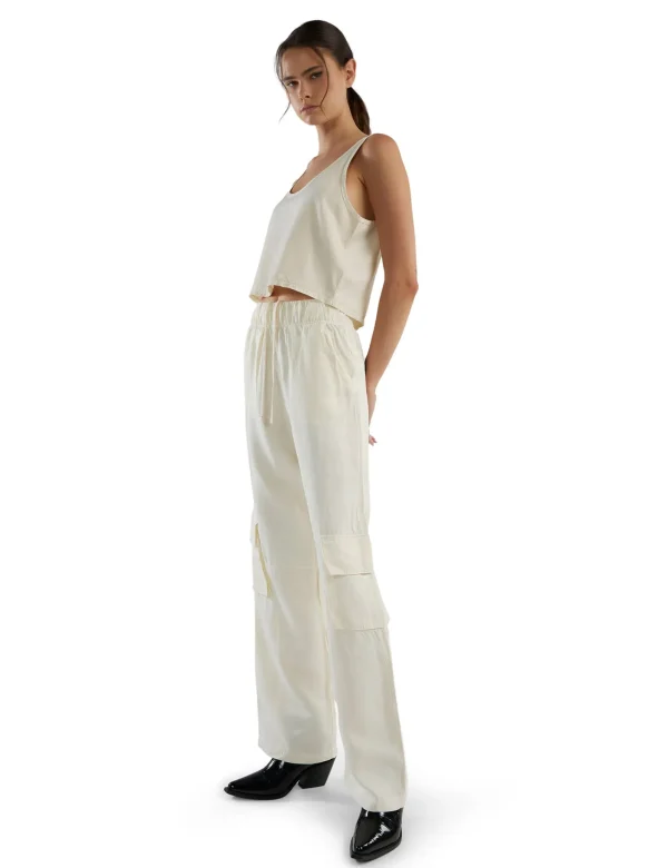 Fashion LES TIEN Chandra Cargo Pant Ivory