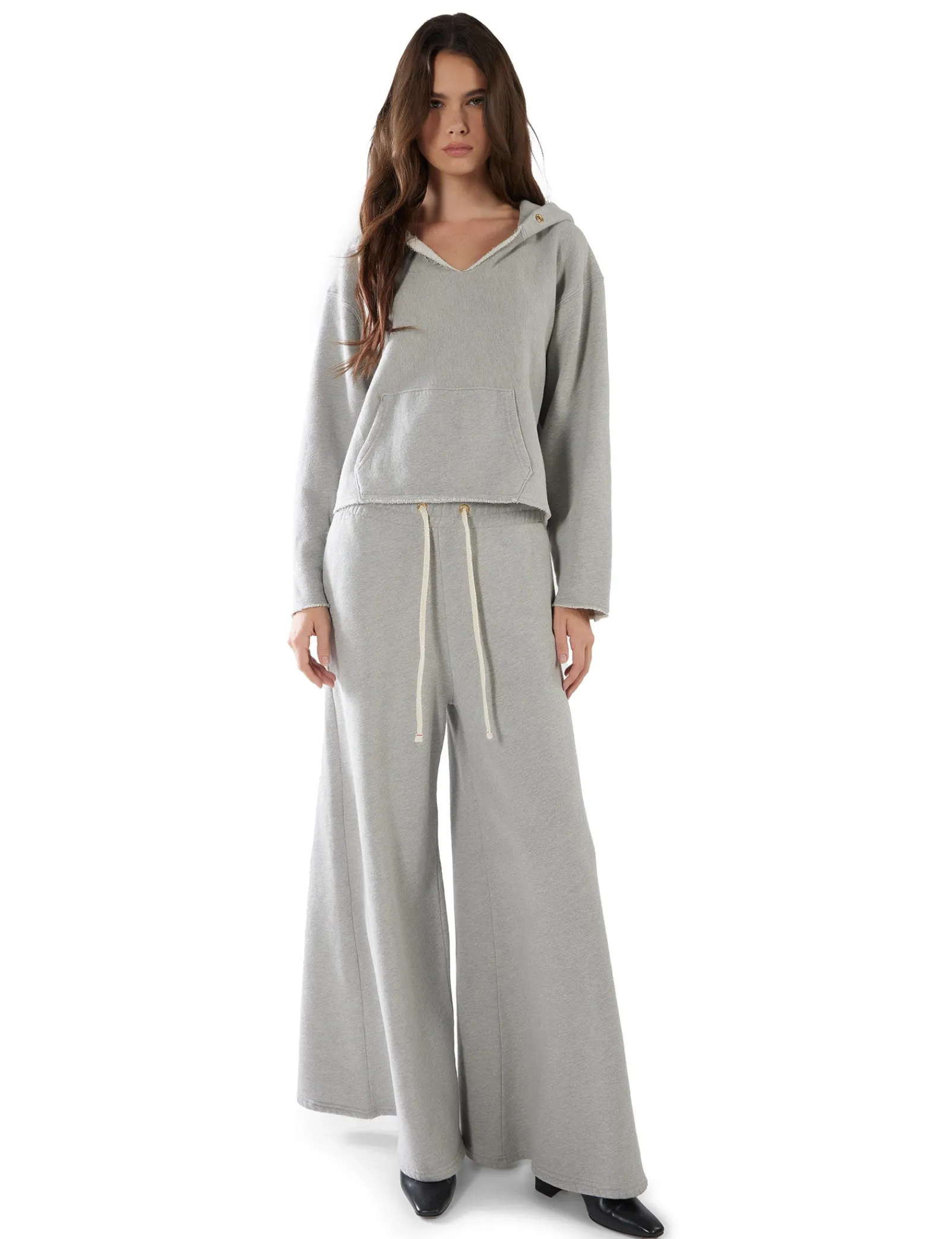 christine_flare_pant_1-5.webp New LES TIEN Christine Flare Pant Heather Grey