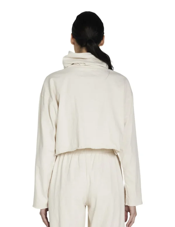 Fashion LES TIEN Coreena Crop Cowl Neck Ivory