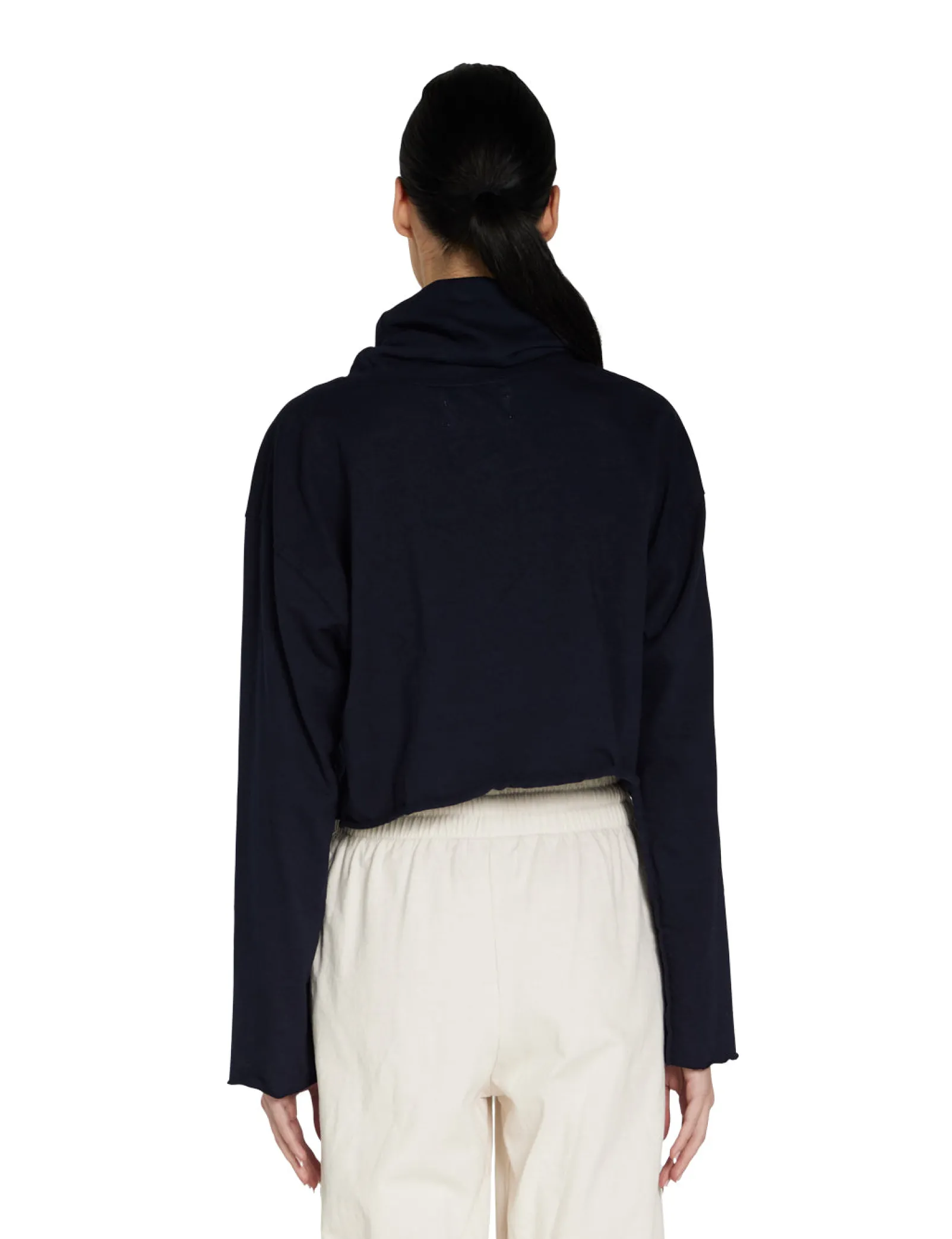 coreena_crop_cowl_neck_2-2.webp Outlet LES TIEN Coreena Crop Cowl Neck Navy