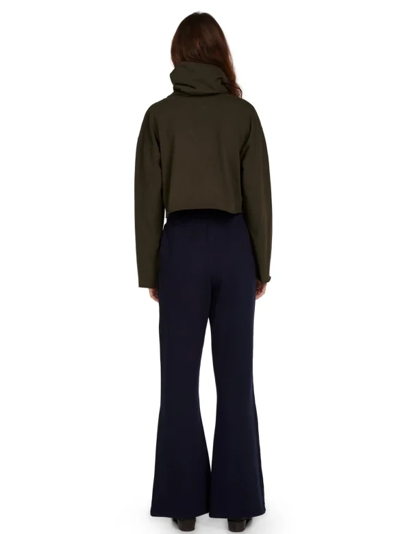 Sale LES TIEN Coreena Crop Cowl Neck Forest