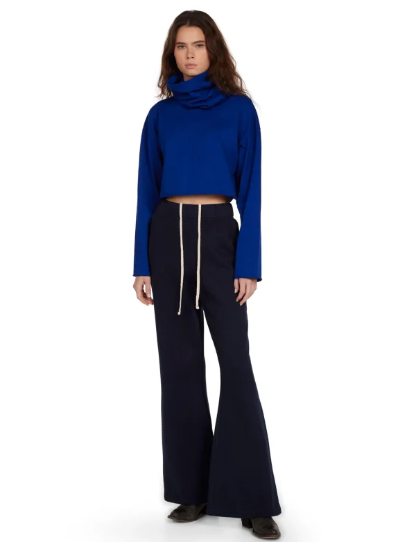 Clearance LES TIEN Coreena Crop Cowl Neck Electrico