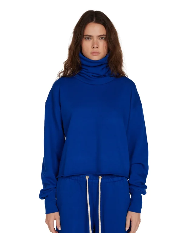 Discount LES TIEN Corey Crop Cowl Neck Electrico