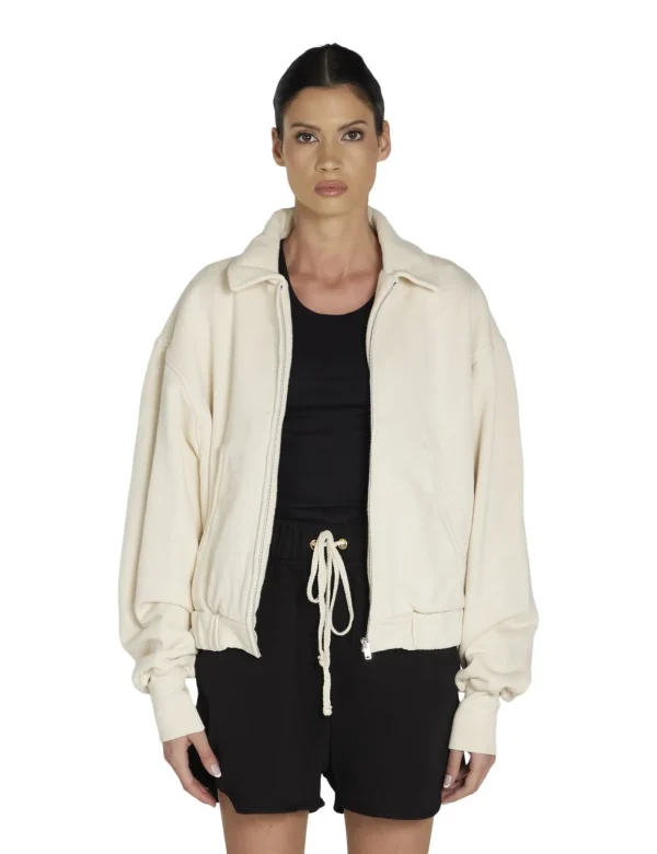Hot LES TIEN Courtney Crop Workwear Jacket Ivory
