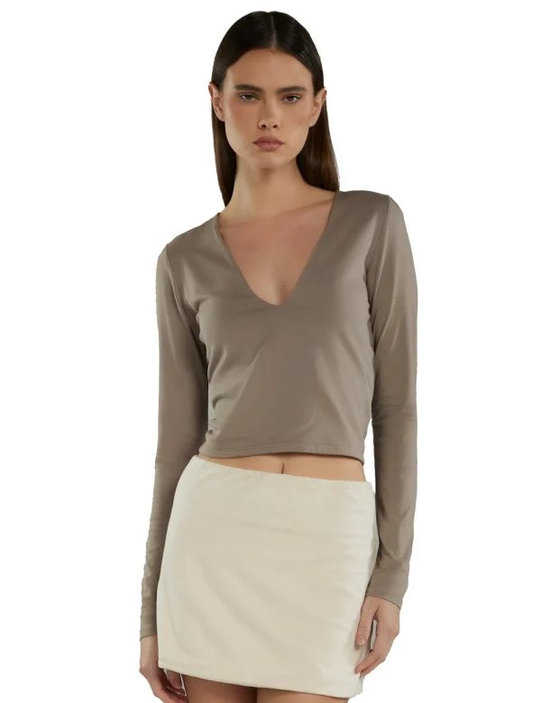 Best LES TIEN Dan Deep Long Sleeve Dove