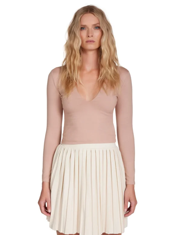 Outlet LES TIEN Dan Deep Long Sleeve Mauve