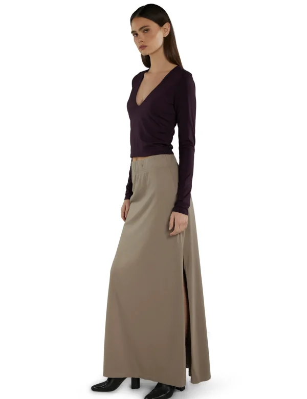 Fashion LES TIEN Dan Deep Long Sleeve Fig