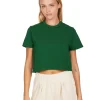 Hot LES TIEN Daria Crop Tee Verde