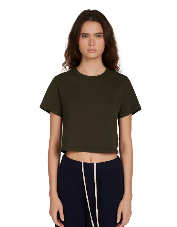 Online LES TIEN Daria Crop Tee Forest