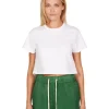 Hot LES TIEN Daria Crop Tee White