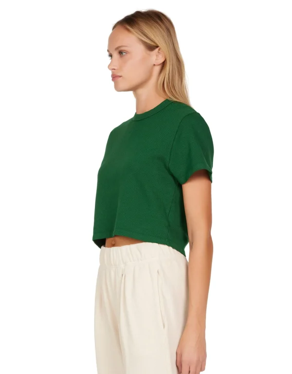 Hot LES TIEN Daria Crop Tee Verde