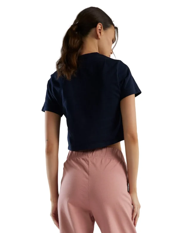 Best LES TIEN Daria Crop Tee Navy