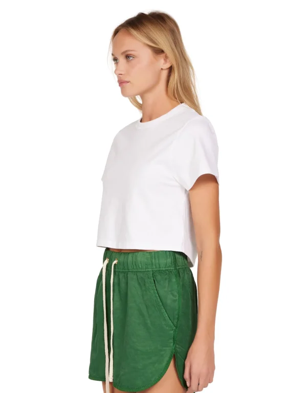 Hot LES TIEN Daria Crop Tee White