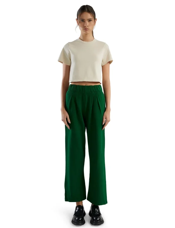 Sale LES TIEN Daria Crop Tee Ivory