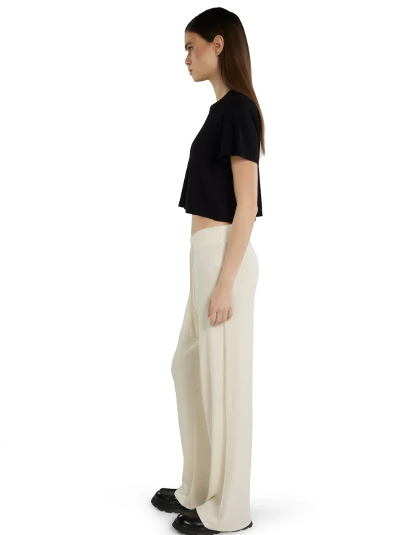 Hot LES TIEN Daria Crop Tee Jet Black