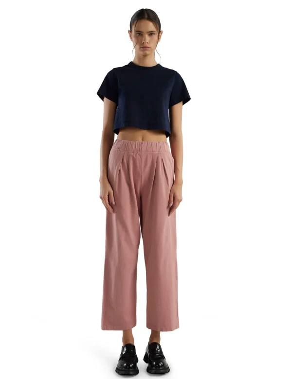 Best LES TIEN Daria Crop Tee Navy