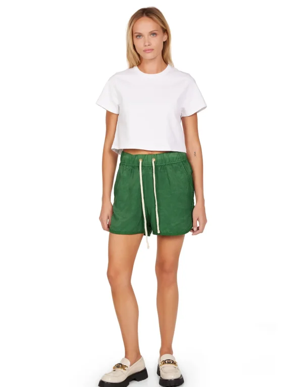 Hot LES TIEN Daria Crop Tee White