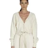 Outlet LES TIEN Diana Crop Cardigan Ivory