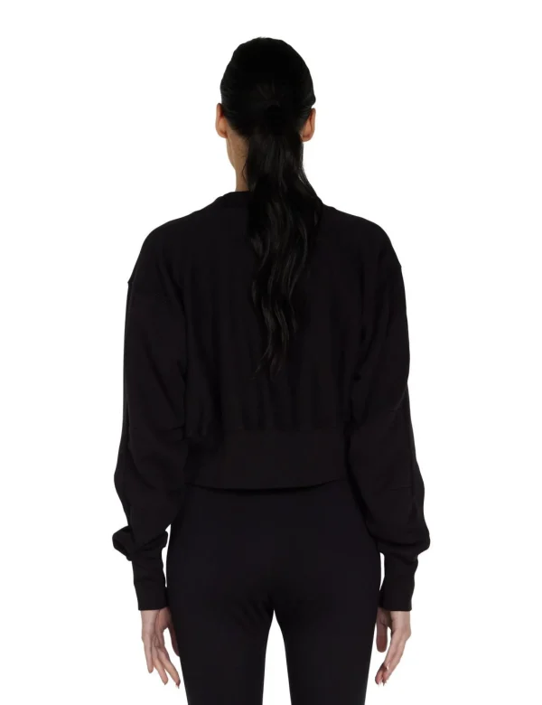 New LES TIEN Diana Crop Cardigan Jet Black