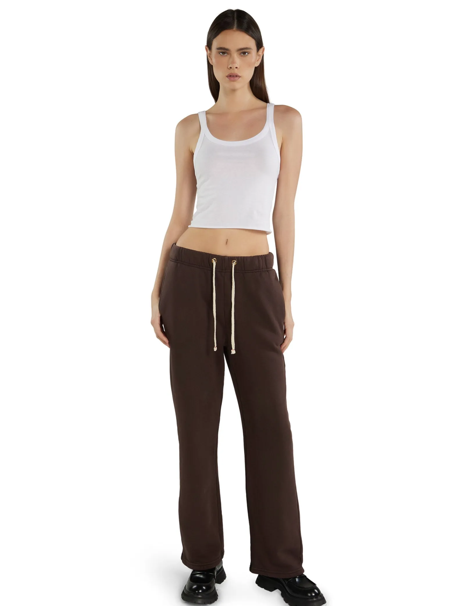 dylano_classic_pant_1.webp Hot LES TIEN Dylano Classic Pant Washed Brown Fig