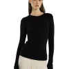 New LES TIEN Fiona Fitted Long Sleeve Jet Black
