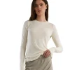 New LES TIEN Fiona Fitted Long Sleeve Ivory