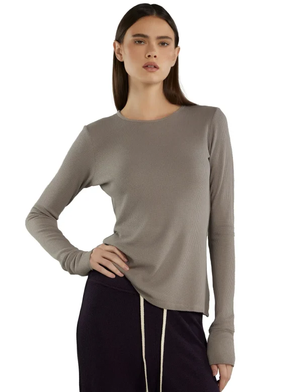 Hot LES TIEN Fiona Fitted Long Sleeve Dove