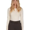 New LES TIEN Fiona Fitted Long Sleeve Ivory