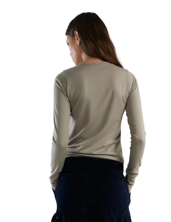 Fashion LES TIEN Fiona Fitted Long Sleeve Dove