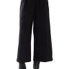 Clearance LES TIEN Ginny Gaucho Crop Pant Jet Black