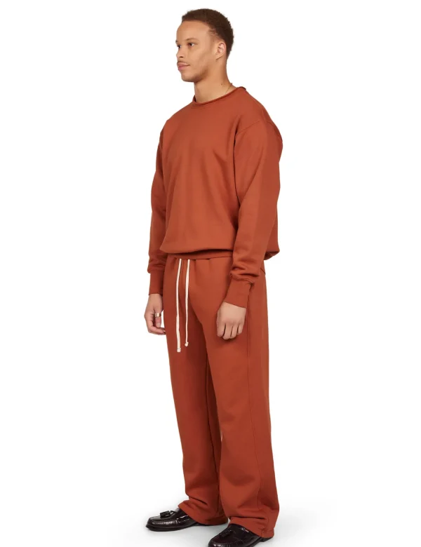 Discount LES TIEN Heavyweight Banded Roll Neck Cedar