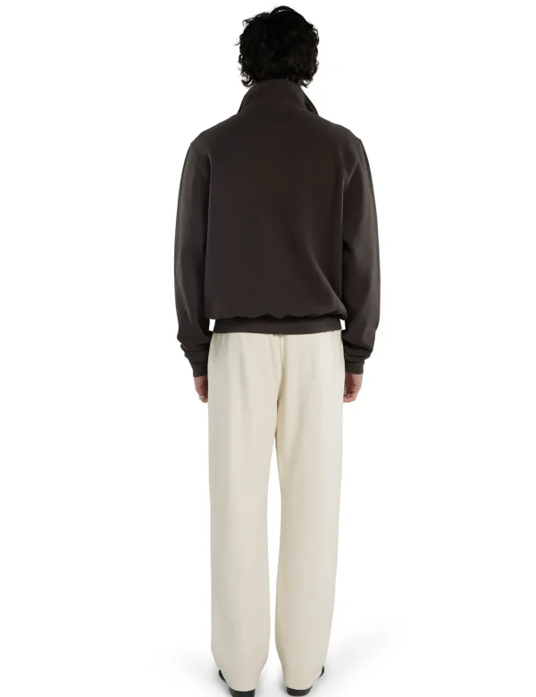 Discount LES TIEN Heavyweight Banded Yacht Half Zip Vintage Black