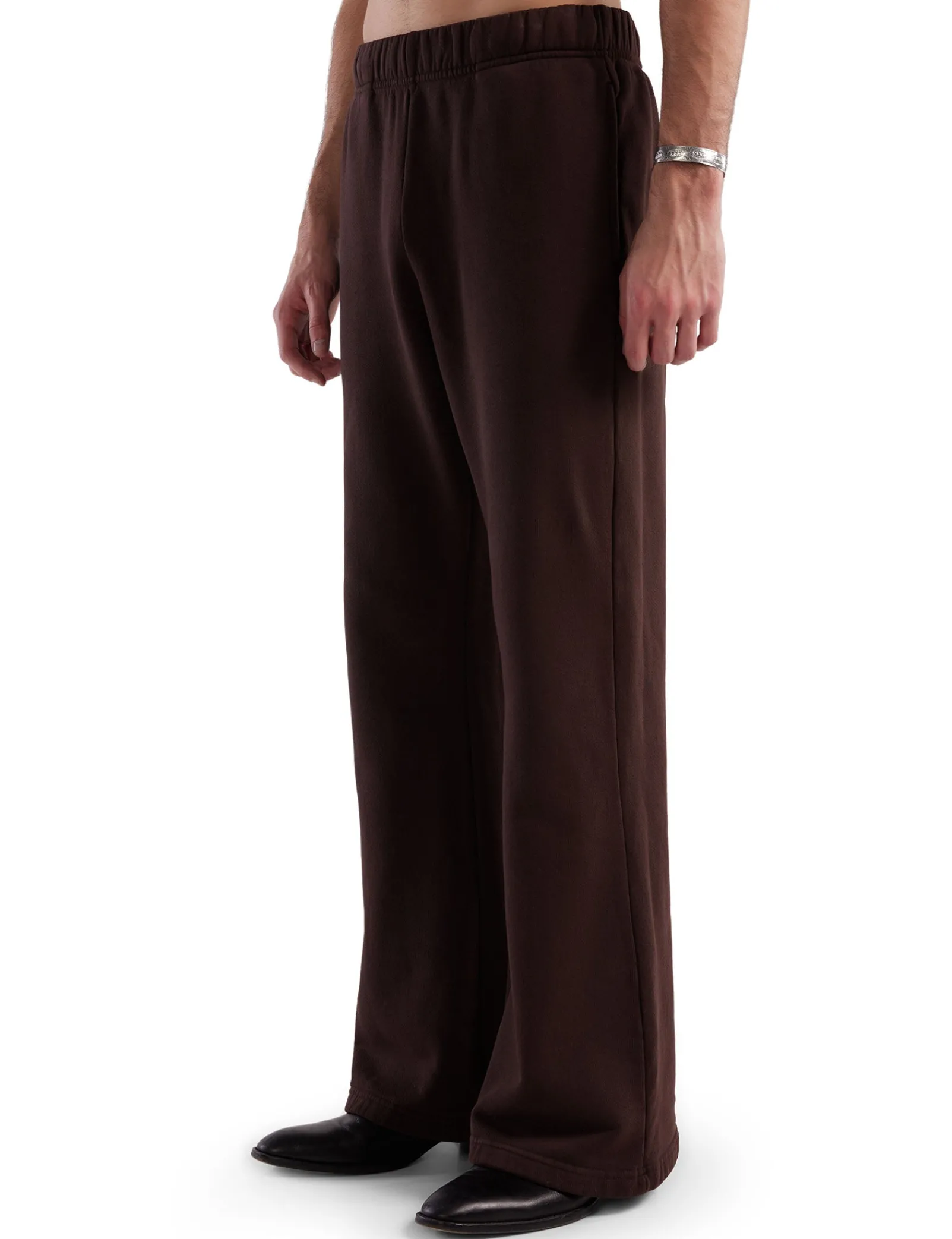 heavyweight_bell_bottom_2.webp Sale LES TIEN Heavyweight Bell Bottom Washed Brown Fig