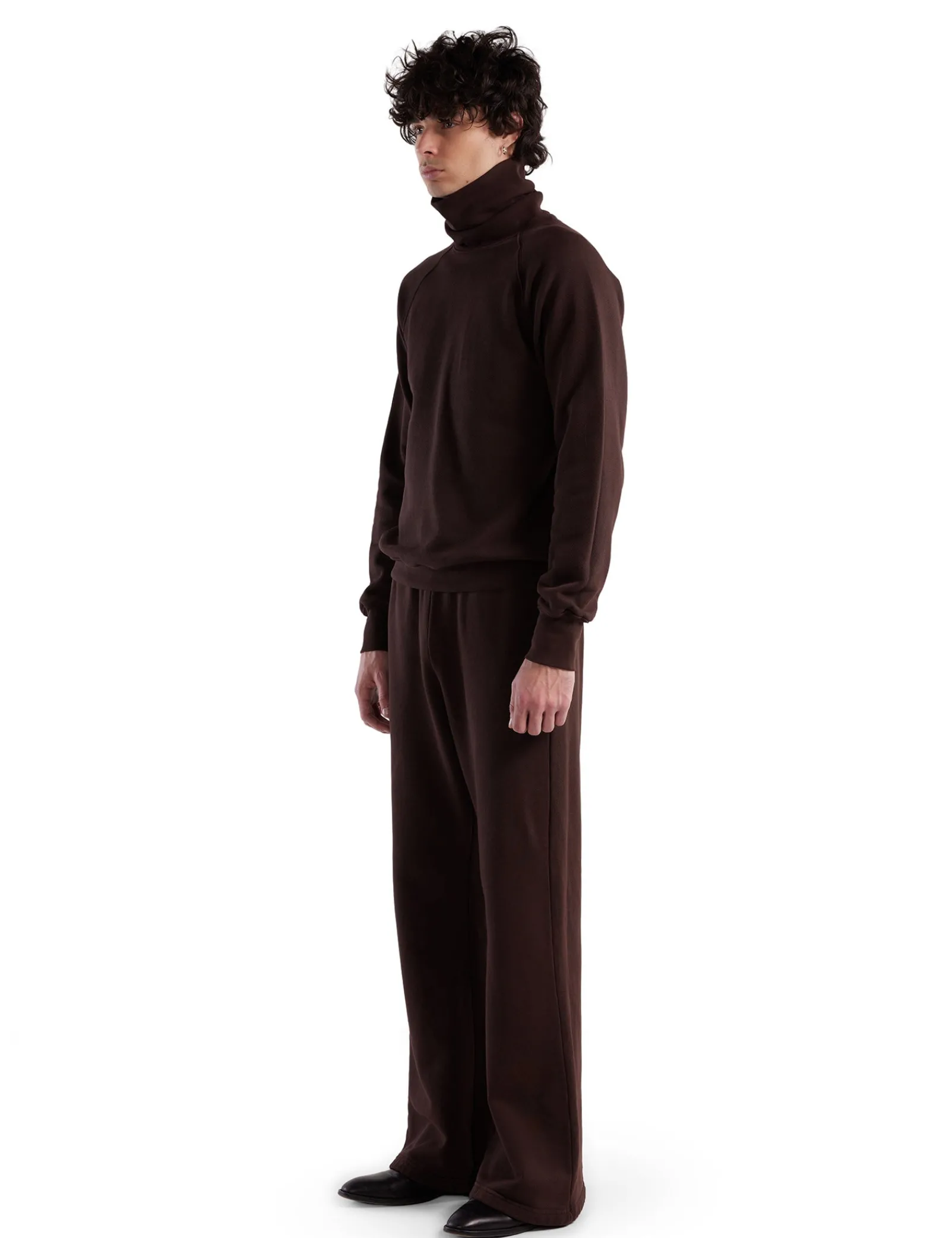 heavyweight_bell_bottom_4.webp Sale LES TIEN Heavyweight Bell Bottom Washed Brown Fig